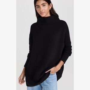 Free People Ottoman Slouchy Tunic Sweater - Black